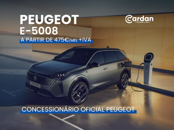 campanha renting peugeot e-5008 na cardan