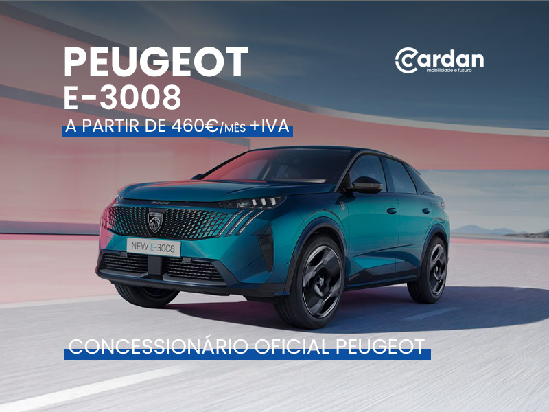 campanha renting empresas peugeot e-3008 na cardan