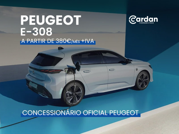 campanha renting peugeot e-308 na cardan