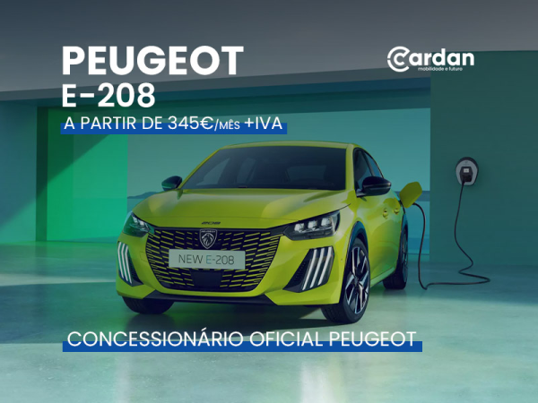 campanha renting peugeot e-208 na cardan