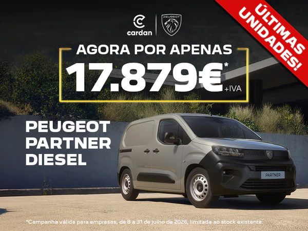 PEUGEOT Partner a Diesel por apenas 17.879€ + IVA na cardan